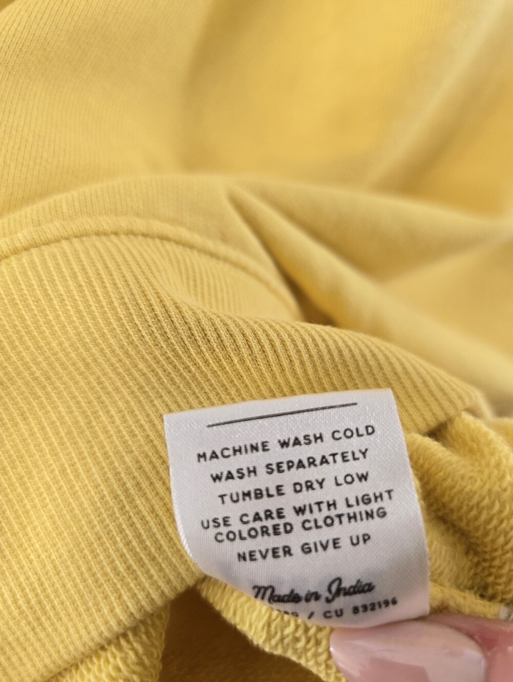 Pact Organic Cotton Sweatshirt Goldenrod Yellow Cozycore Athleisure Active Sz L - Picture 12 of 12